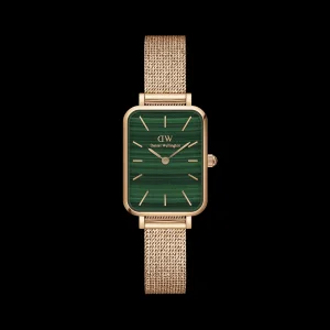 Fashion Orologio Wellington Quadro Pressed Merlose Rose Gold Green | DW00100437 Donna Orologi Donna