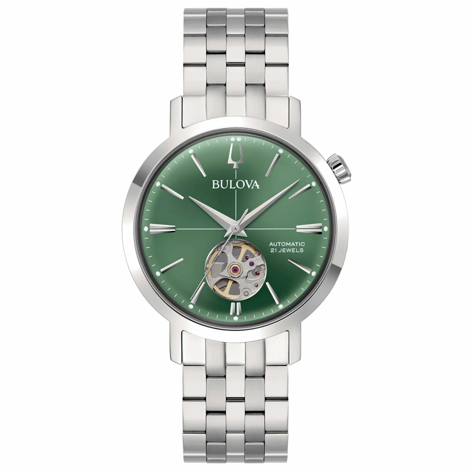 orologio_uomo_aerojet_aut_0-3.webp Sale Orologio Uomo Aerojet Automatic 38 mm Verde Bulova | 96A319 Uomo Orologi Uomo