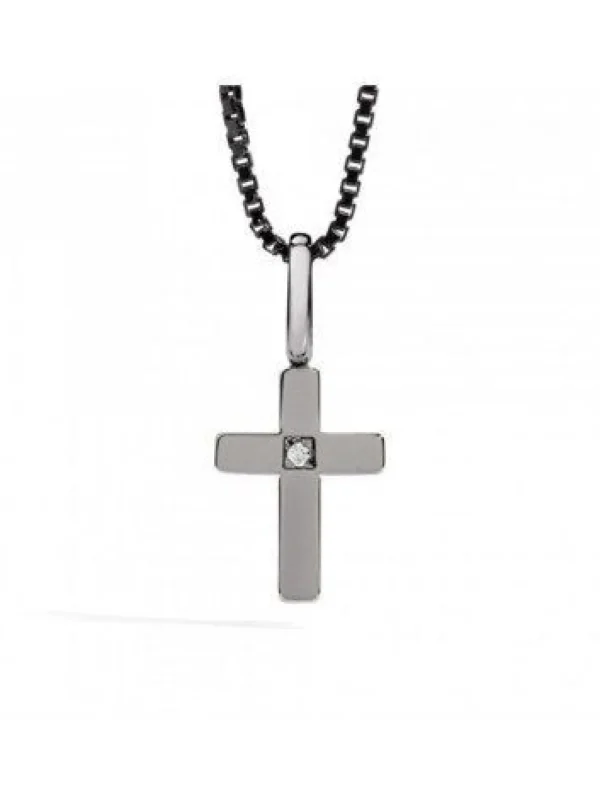 Outlet Pendente Uomo In Oro E Diamanti | P16CR089/N-52 Uomo Gioielli Uomo