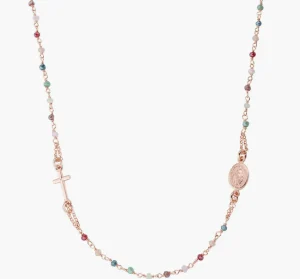 Sale Rosario Girocollo Cristalli Multicolor Pastello |  CRO25RMU3 Donna Gioielli Moda Donna