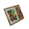 Fashion Formaggi Le Primizie Acacia E Vetro Decorato Con 2 Coltelli Inox/Tpr Brandani | 52440 Tavola